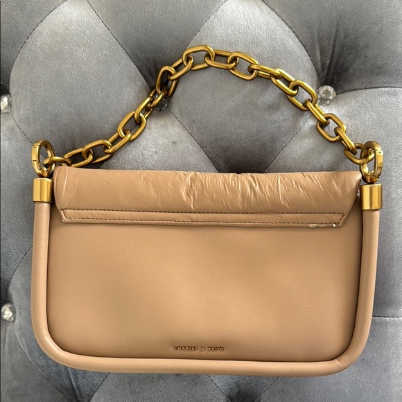 Charles & Keith beige Tan Chain Shoulder Bag - Picture 5 of 8
